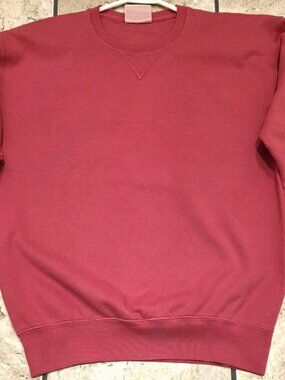 Vintage 1990s Champion Reverse Weave Men’s SMALL Crew Neck Sweatshirt Red